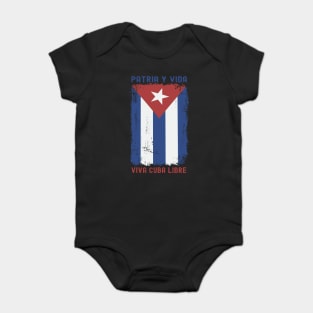 FREE CUBA - Cuba Libre PATRIA Y VIDA - VIVA CUBA LIBRE - Patria Y Vida Viva Cuba Libre Baby Bodysuit